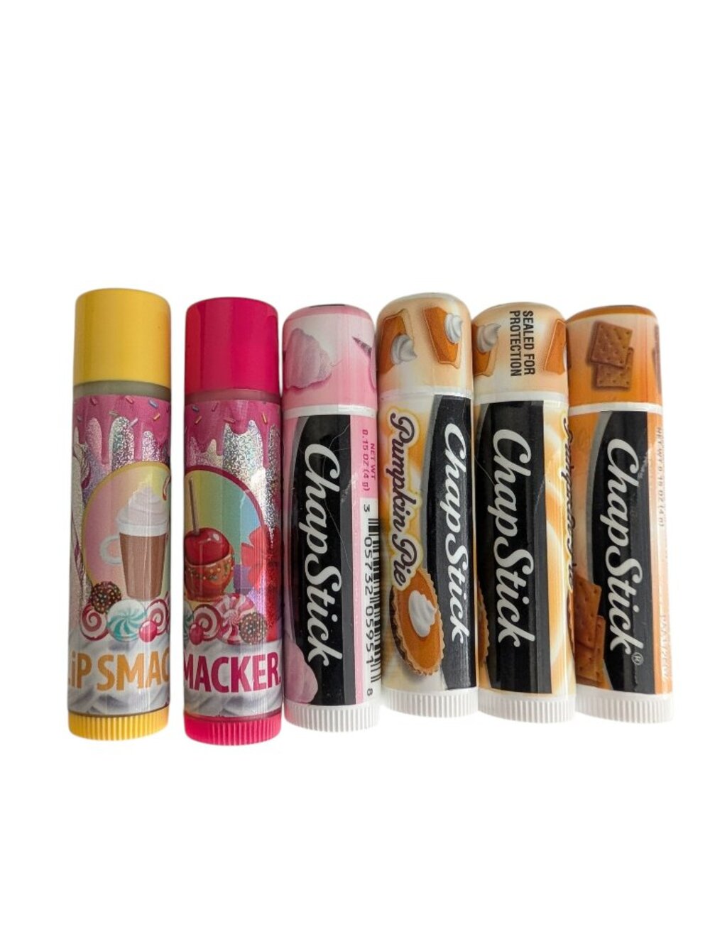 Chapstick Lip Balm Lip Smackers Lot Cotton Candy Pumpkin Pie Graham Cracker New